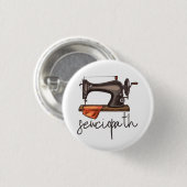 セウシオパス裁縫マシンおもしろい引用文ミニマリスト 缶バッジ (正面&裏面)