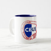 セウスフランスロック登山カラビナー ツートーンマグカップ (正面左)