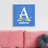 セウス博士のABC：手紙A – 白 |名前の追加 キャンバスプリント (インサイチュ (リビング))
