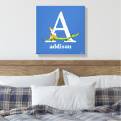 セウス博士のABC：手紙A – 白 |名前の追加 キャンバスプリント (インサイチュ (寝室))
