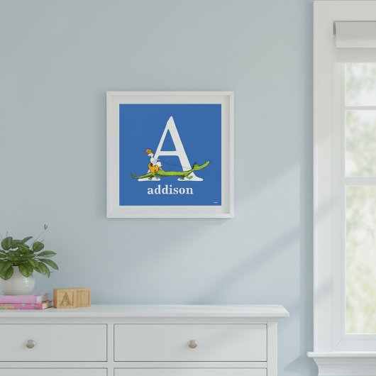 セウス博士のABC:手紙A – 白 |名前の追加 ポスター