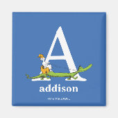 セウス博士のABC:手紙A – 白 |名前の追加 マグネット (正面)