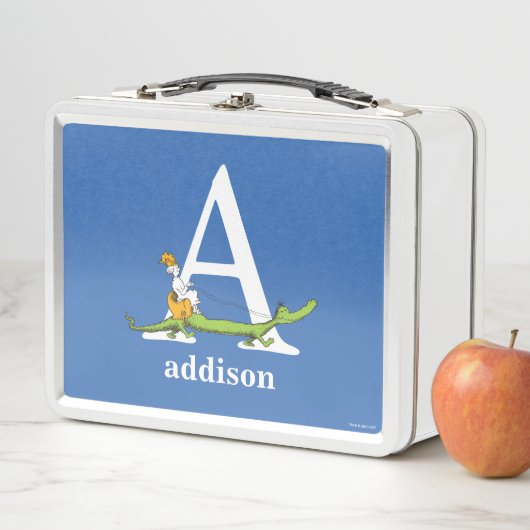 セウス博士のABC：手紙A – 白 |名前の追加 メタルランチボックス (インサイチュ)