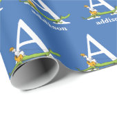 セウス博士のABC：手紙A – 白 |名前の追加 ラッピングペーパー (ロールコーナー)