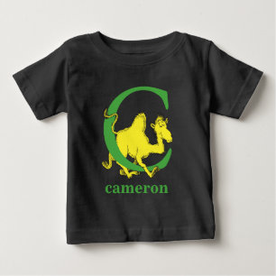 セウス博士のABC：手紙C – 緑  名前の追加 ベビーTシャツ
