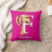 セウス博士のABC:手紙F – 白 |名前の追加 クッション (ブランケット)