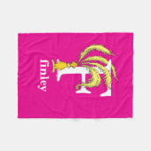 セウス博士のABC：手紙F – 白 |名前の追加 フリースブランケット (正面(横))