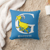 セウス博士のABC:手紙G – 白 |名前の追加 クッション (ブランケット)