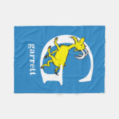 セウス博士のABC:手紙G – 白 |名前の追加 フリースブランケット (正面(横))