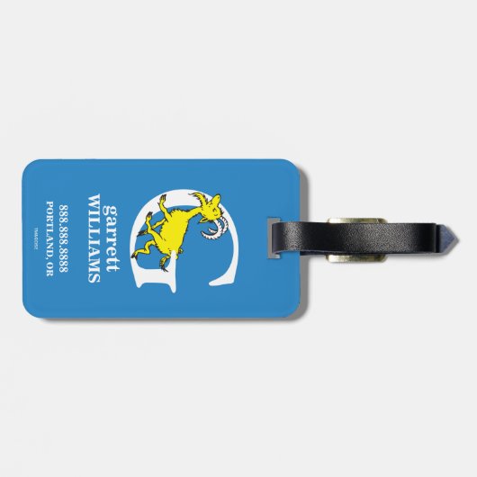 セウス博士のABC:手紙G – 白 |名前の追加 ラゲッジタグ (裏面横)