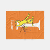 セウス博士のABC:手紙I – ホワイト |名前の追加 フリースブランケット (正面(横))