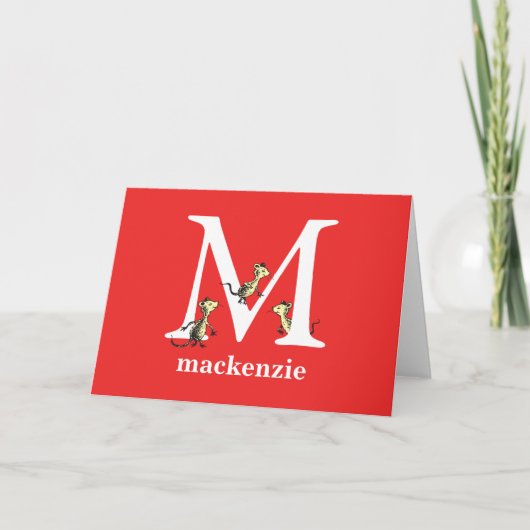 セウス博士のABC:手紙M – 白 |名前の追加 カード (正面)