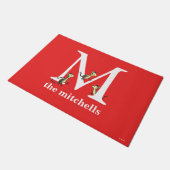 セウス博士のABC：手紙M – 白 |名前の追加 ドアマット (アングル)