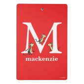 セウス博士のABC：手紙M – 白 |名前の追加 ミニクリップボード (裏面)