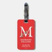 セウス博士のABC：手紙M – 白 |名前の追加 ラゲッジタグ (裏面縦)