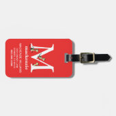 セウス博士のABC:手紙M – 白 |名前の追加 ラゲッジタグ (正面横)