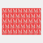 セウス博士のABC：手紙M – 白 |名前の追加 ラッピングペーパーシート (正面2)