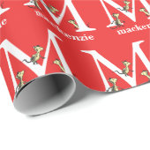 セウス博士のABC：手紙M – 白 |名前の追加 ラッピングペーパー (ロールコーナー)