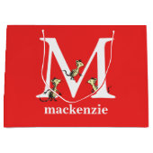 セウス博士のABC：手紙M – 白 |名前の追加 ラージペーパーバッグ (正面)