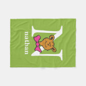 セウス博士のABC:手紙N – 白 |名前の追加 フリースブランケット (正面(横))