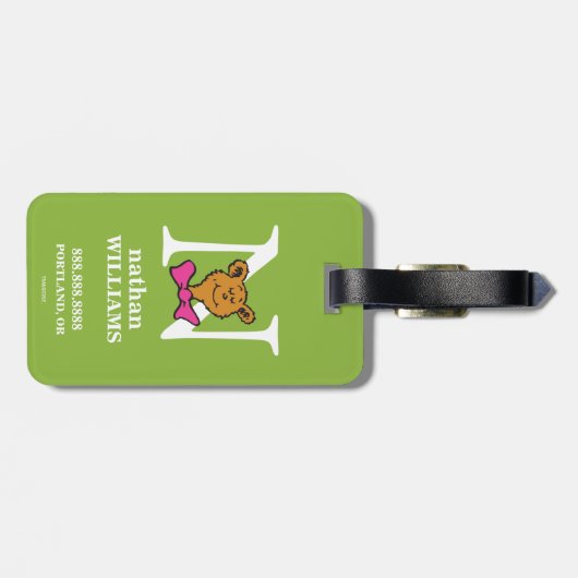 セウス博士のABC:手紙N – 白 |名前の追加 ラゲッジタグ (裏面横)