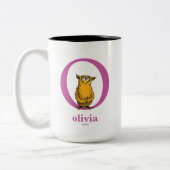 セウス博士のABC:手紙O – 紫 |名前の追加 ツートーンマグカップ (左)