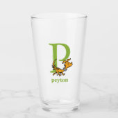 セウス博士のABC：手紙P – 緑 |名前の追加 タンブラーグラス (正面)
