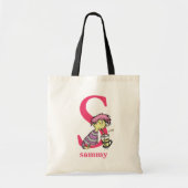 セウス博士のABC:手紙S – ピンク |名前の追加 トートバッグ (正面)