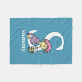 セウス博士のABC：手紙S – 白 |名前の追加 フリースブランケット (正面(横))