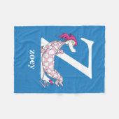 セウス博士のABC：手紙Z – 白 |名前の追加 フリースブランケット (正面(横))