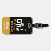 セウス博士 |ああ、行く場所！レトロ ラゲッジタグ (正面横)