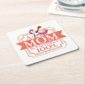 セウス博士 |お母さんが忠実に100% スクエアペーパーコースター (アングル)