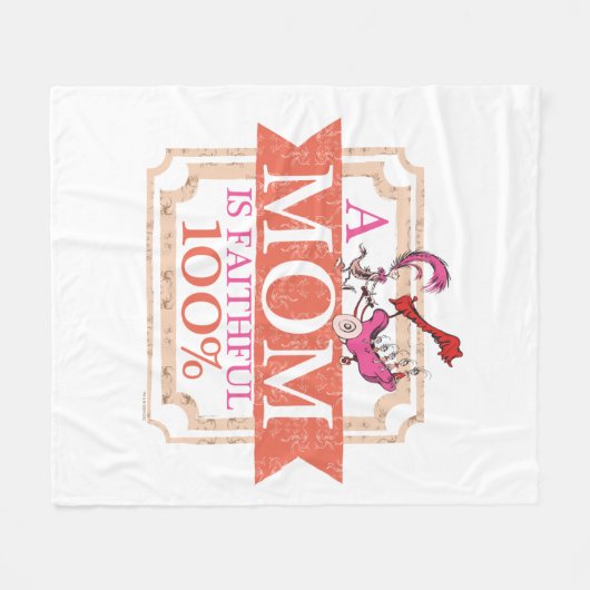 セウス博士 |お母さんが忠実に100% フリースブランケット (正面(横))