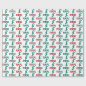 セウス博士 |インチ – 赤と緑 ラッピングペーパー (フラット)