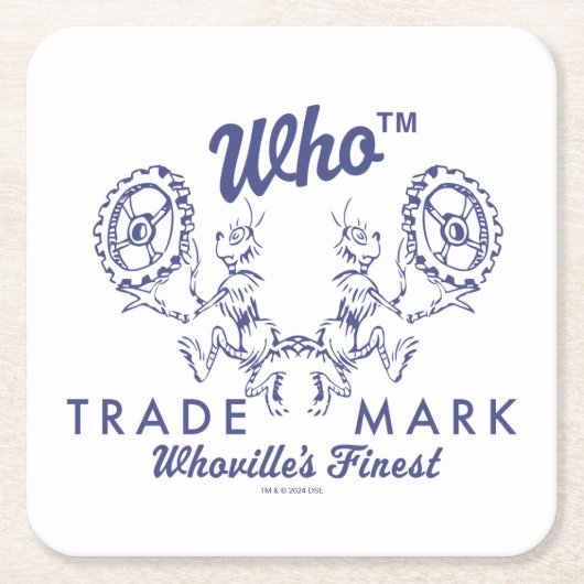 セウス博士 |ウィービルのロ素晴らしゴ スクエアペーパーコースター (正面)