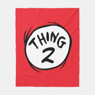 セウス博士   カスタム Thing One Thing Two フリースブランケット