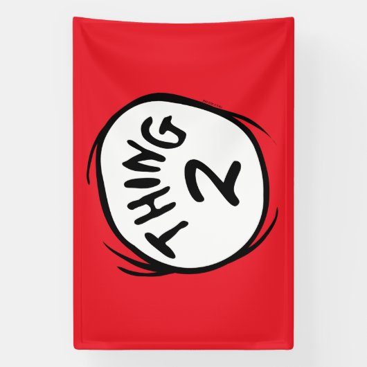 セウス博士 | カスタム Thing One Thing Two 横断幕 (縦)