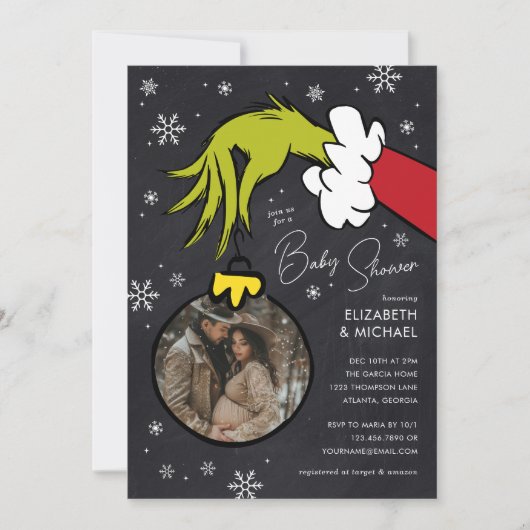 セウス博士 | グラインチカルボードベビーシャワー 招待状 (正面)