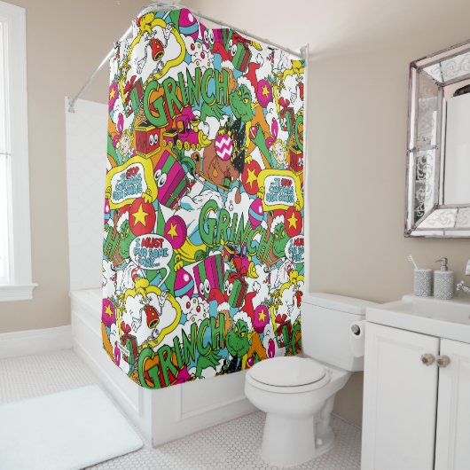 セウス博士 |グラインチパターカラフルン シャワーカーテン (インサイチュ)