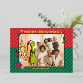 セウス博士 |グラインチファミリーフォトホリデーカード 箔シーズンカード (立ち正面)