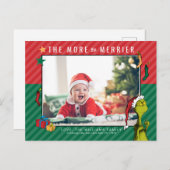 セウス博士 |グラインチ新生児フォトホリデー シーズンポストカード (正面/裏面)