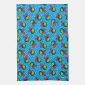 セウス博士 |グラインチ |クリスマスリースパターン キッチンタオル (縦)