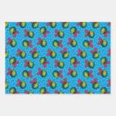 セウス博士 |グラインチ |クリスマスリースパターン ラッピングペーパーシート (正面3)