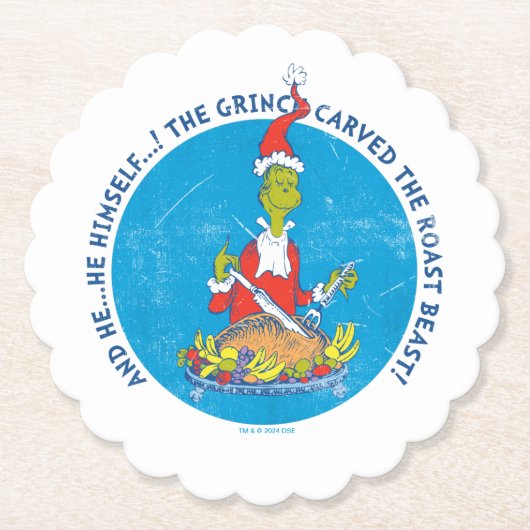 セウス博士 |グラインチ |クリスマス・ロースト・ビースト ペーパーコースター (正面)