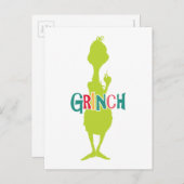 セウス博士 |グラインチ – グリーンシルエット ポストカード (正面/裏面)