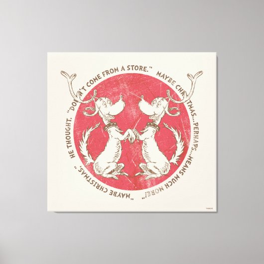 セウス博士 |グラインチ |マックス – クリスマス引用文 キャンバスプリント (正面)