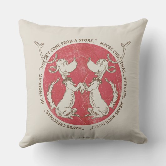 セウス博士 |グラインチ |マックス – クリスマス引用文 クッション (裏面)