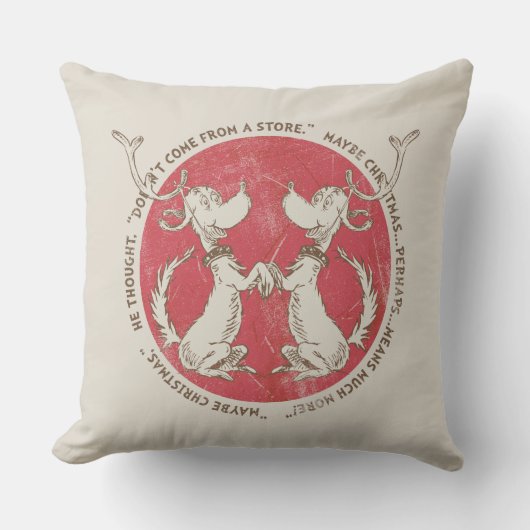 セウス博士 |グラインチ |マックス – クリスマス引用文 クッション (正面)
