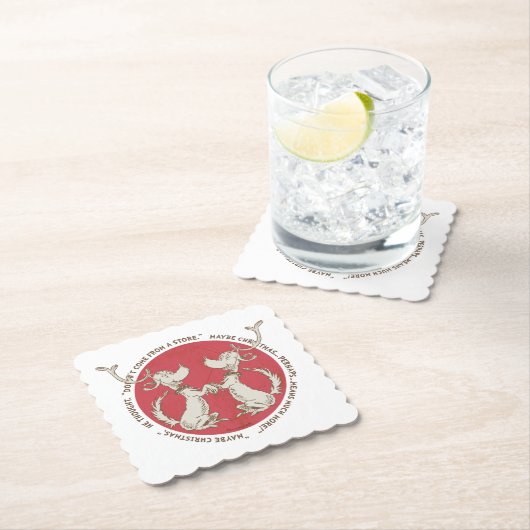 セウス博士 |グラインチ |マックス – クリスマス引用文 ペーパーコースター (インサイチュ)