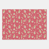 セウス博士 |グラインチ |赤いクリスマスパターン ラッピングペーパーシート (正面)